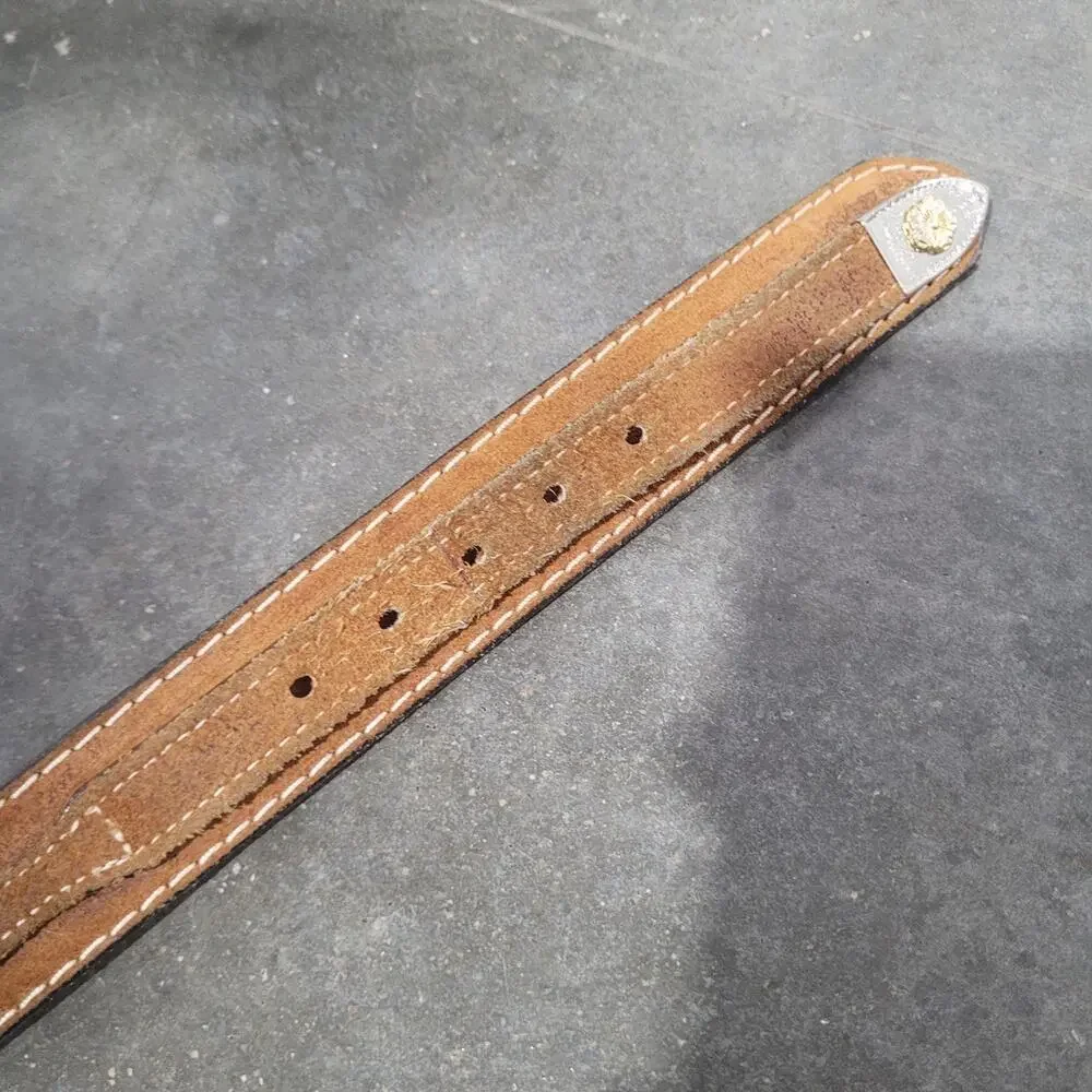 Wrangler Ranger Belt Men 38 Brown Suede Leather Western Floral Cowboy Rodeo USA